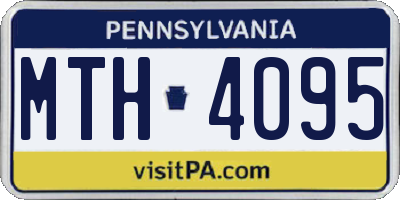 PA license plate MTH4095