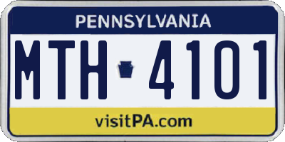 PA license plate MTH4101