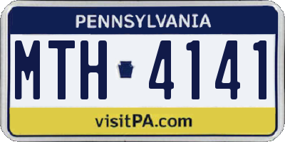 PA license plate MTH4141