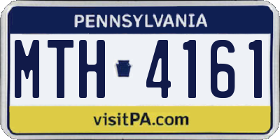 PA license plate MTH4161