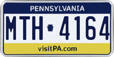PA license plate MTH4164