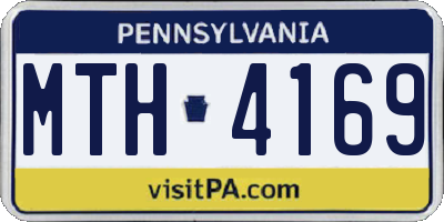 PA license plate MTH4169