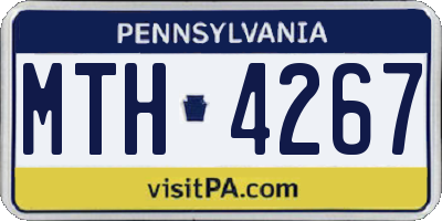 PA license plate MTH4267