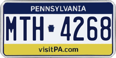 PA license plate MTH4268