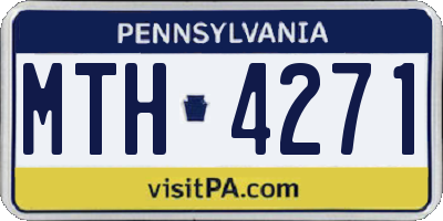PA license plate MTH4271