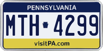 PA license plate MTH4299