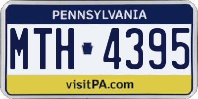 PA license plate MTH4395