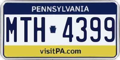 PA license plate MTH4399