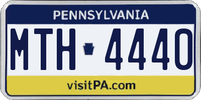 PA license plate MTH4440