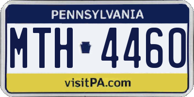 PA license plate MTH4460