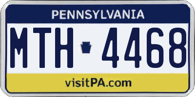 PA license plate MTH4468