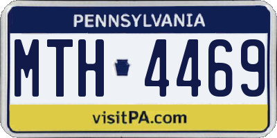 PA license plate MTH4469