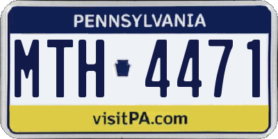 PA license plate MTH4471
