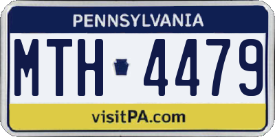 PA license plate MTH4479