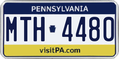 PA license plate MTH4480
