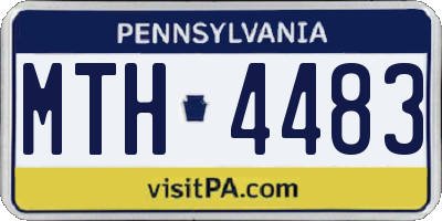 PA license plate MTH4483
