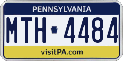 PA license plate MTH4484