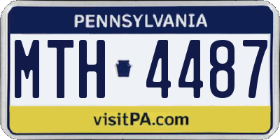 PA license plate MTH4487