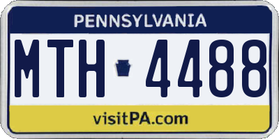 PA license plate MTH4488