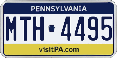 PA license plate MTH4495
