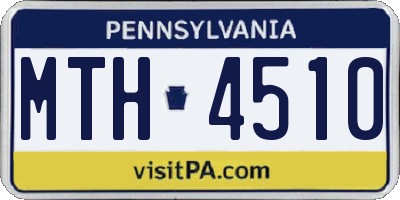 PA license plate MTH4510
