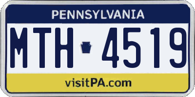 PA license plate MTH4519