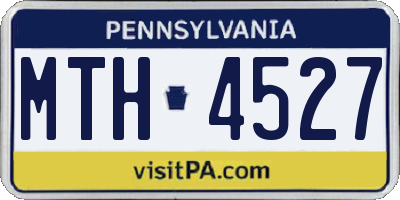 PA license plate MTH4527