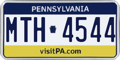 PA license plate MTH4544
