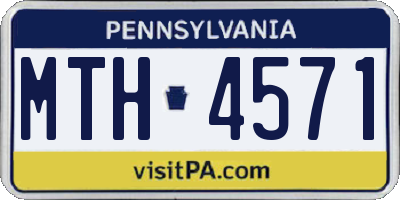 PA license plate MTH4571