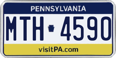 PA license plate MTH4590