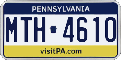 PA license plate MTH4610