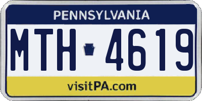 PA license plate MTH4619