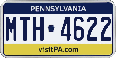 PA license plate MTH4622