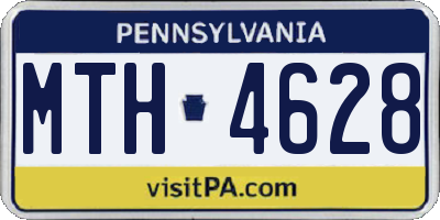 PA license plate MTH4628