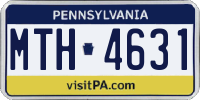 PA license plate MTH4631