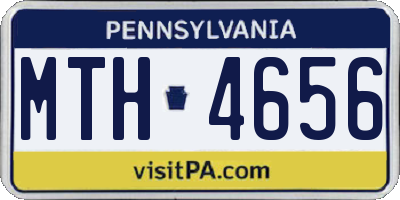 PA license plate MTH4656