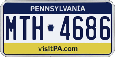 PA license plate MTH4686