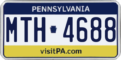 PA license plate MTH4688