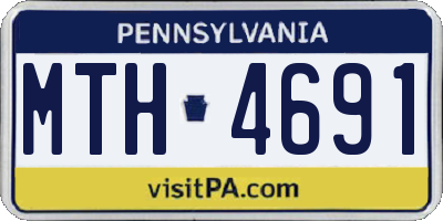 PA license plate MTH4691