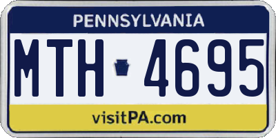 PA license plate MTH4695