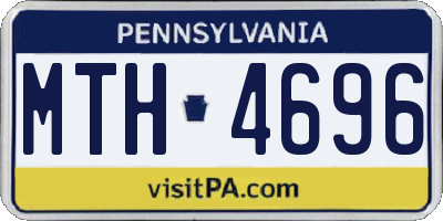 PA license plate MTH4696