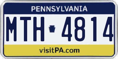 PA license plate MTH4814