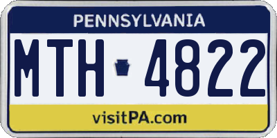 PA license plate MTH4822