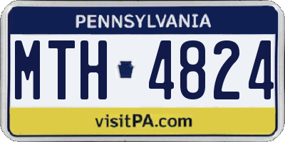 PA license plate MTH4824