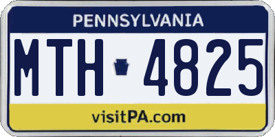 PA license plate MTH4825