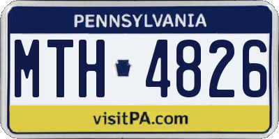 PA license plate MTH4826