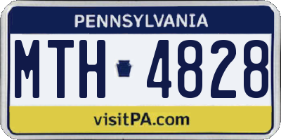 PA license plate MTH4828