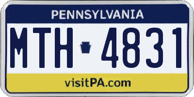 PA license plate MTH4831