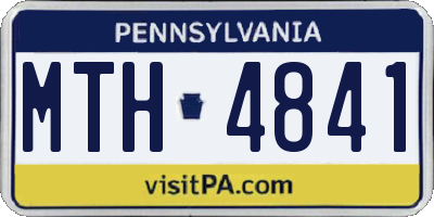 PA license plate MTH4841