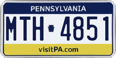 PA license plate MTH4851